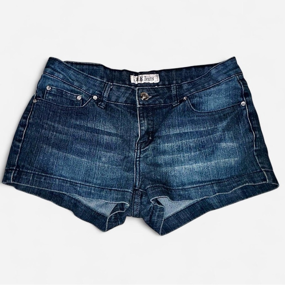 Trendy Dark Blue Jean Shorts for Women